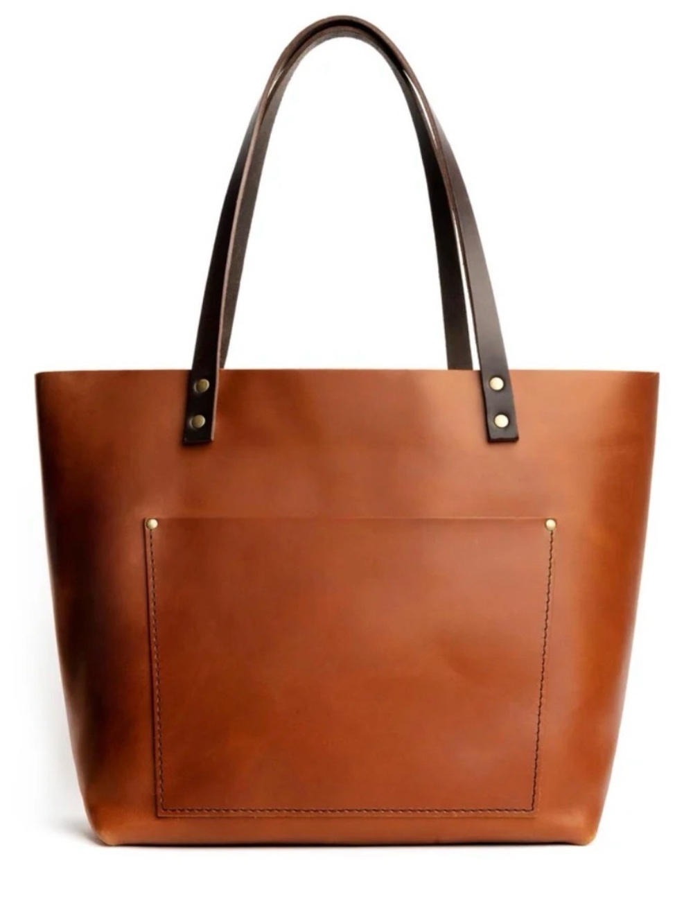 Portland Handmade Genuine Leather Tote w/zippered pouch wallet
